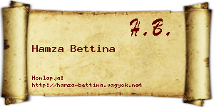 Hamza Bettina névjegykártya